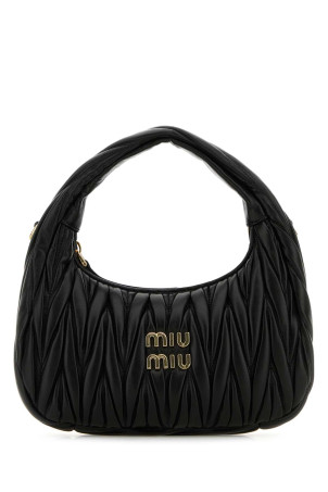 Black nappa leather Wander handbag Black MIU MIU (5BC125VOOYAN88)