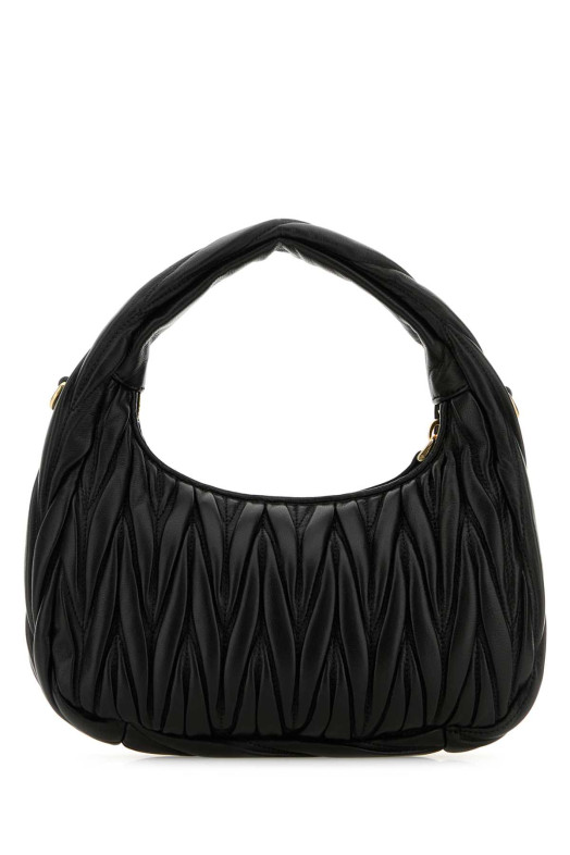 Black nappa leather Wander handbag Black MIU MIU (5BC125VOOYAN88)