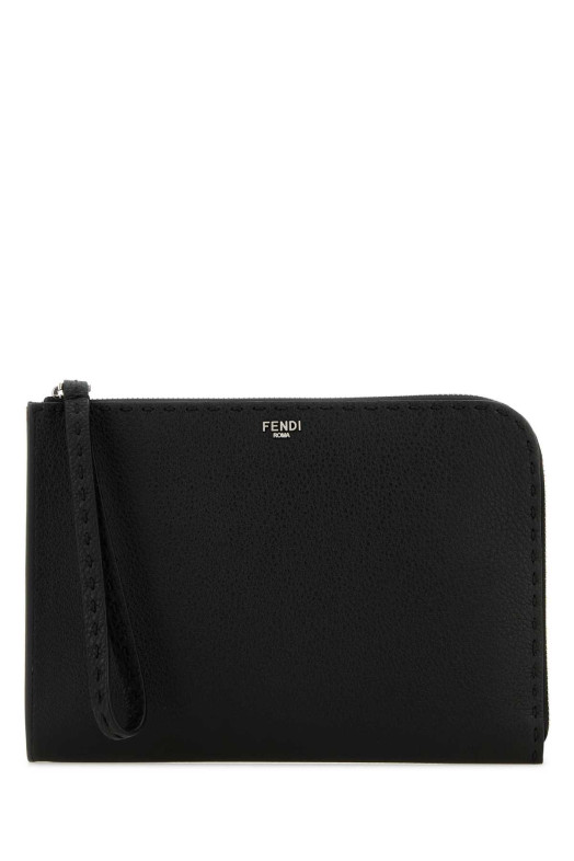 Чорна шкіряна сумочка Black FENDI (7N0153AP3B)