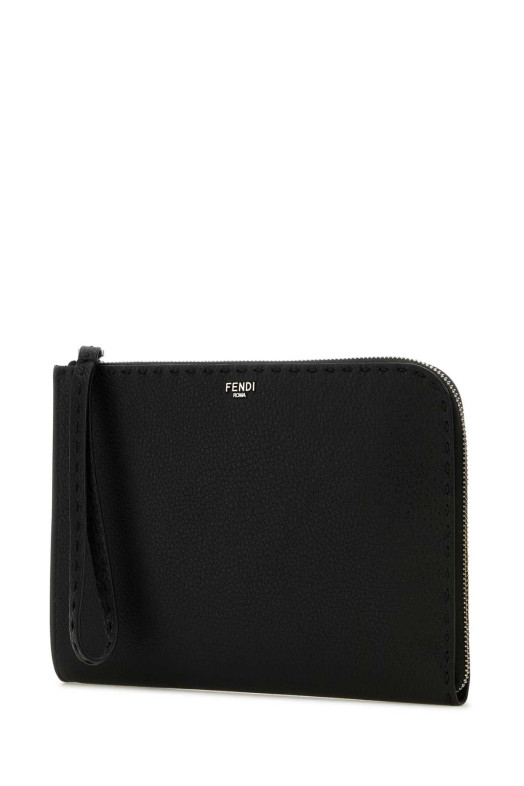 Чорна шкіряна сумочка Black FENDI (7N0153AP3B)