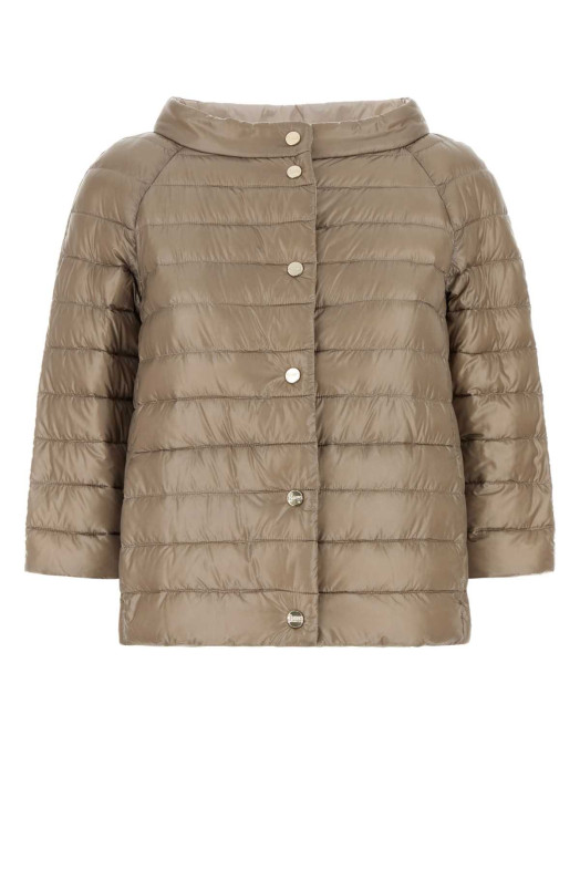 Двусторонняя пуховая куртка из нейлона цвета капучино HERNO (PI0769D12017Z)