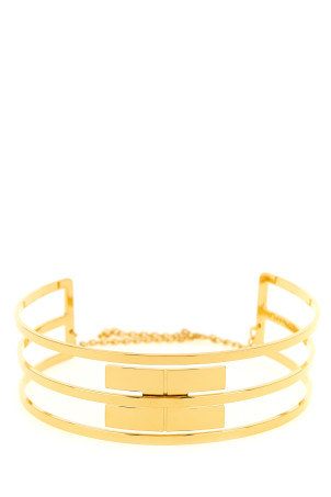 Logo band necklace Gold