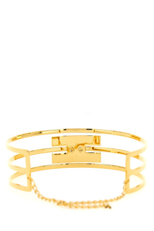 Logo band necklace Gold