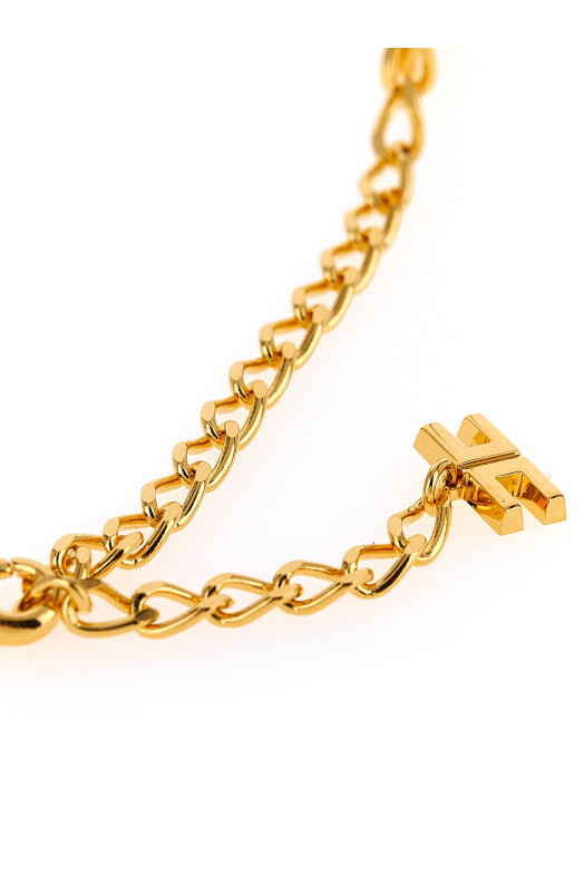Logo band necklace Gold
