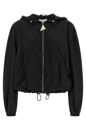 Hooded bomber jacket Black