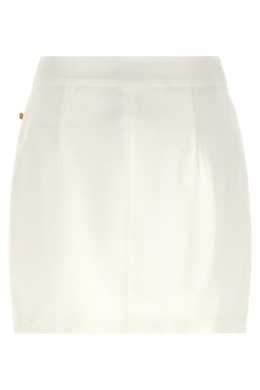 Jewel button skirt White