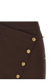 Jewel button skirt Brown