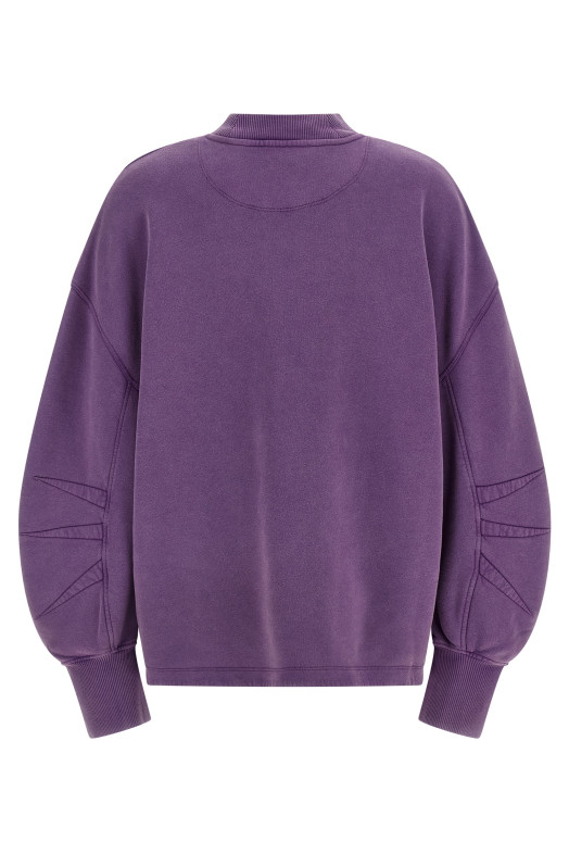 Shaped slit sweatshirt Purple