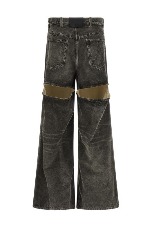 Джинси з вирізами Чорні THE ATTICO 260WCP00277414