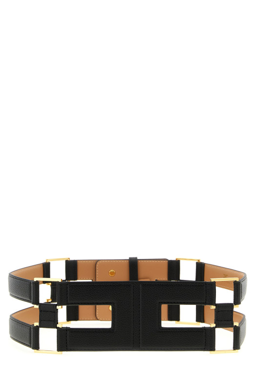 Double band belt Black