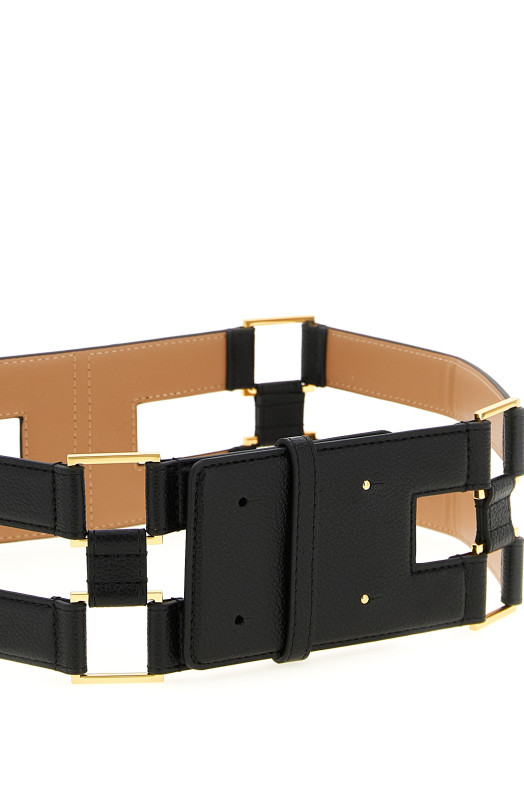 Double band belt Black