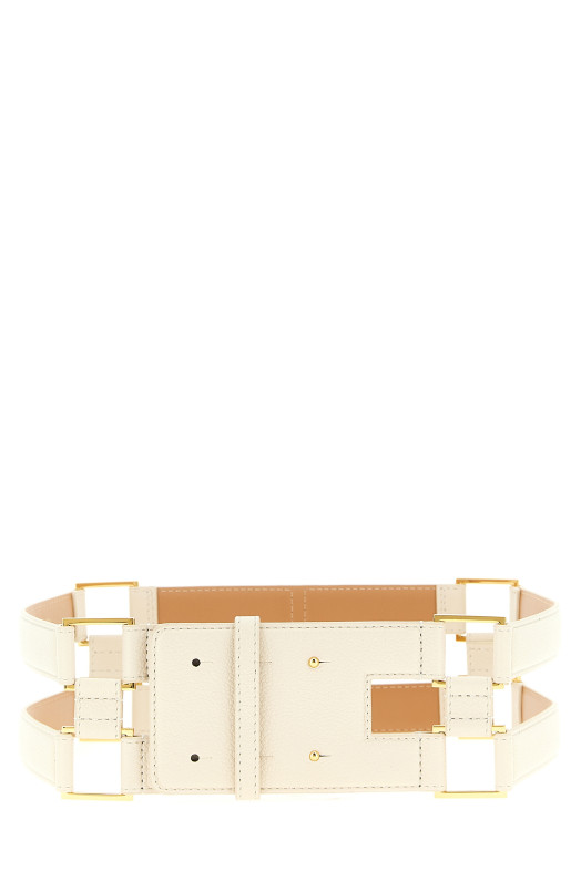 Двойной ремень Белый ELISABETTA FRANCHI CT87S61E2193