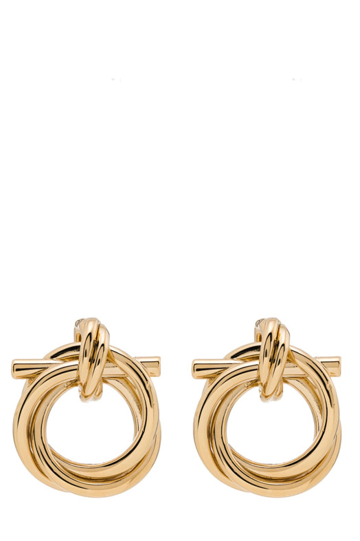 'Gancini Torchon (S)' earrings Gold