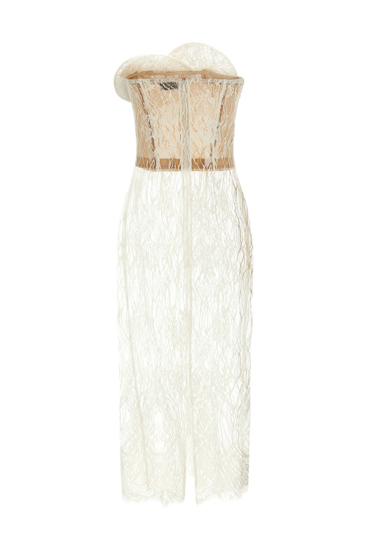 '16' midi dress White