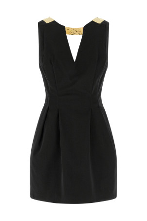 Metal plaque dress Black