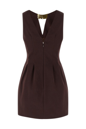 Metal plaque dress Brown