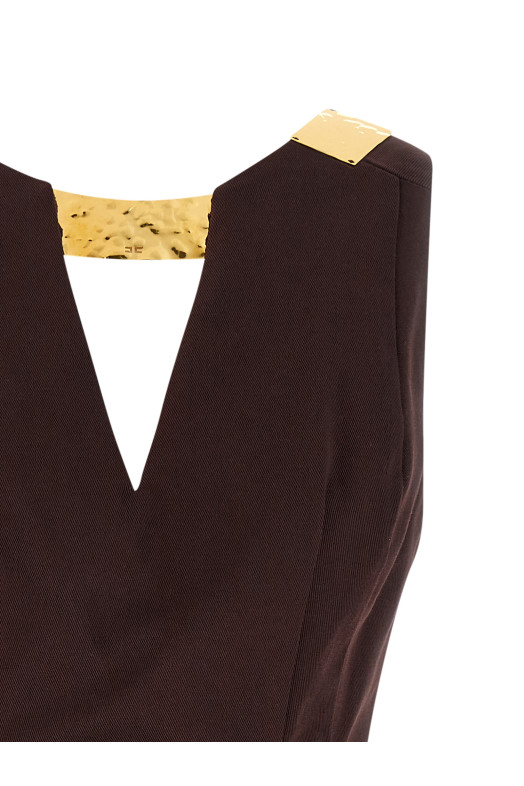 Металлическая брошь Костюм Коричневый ELISABETTA FRANCHI AB85661E2644