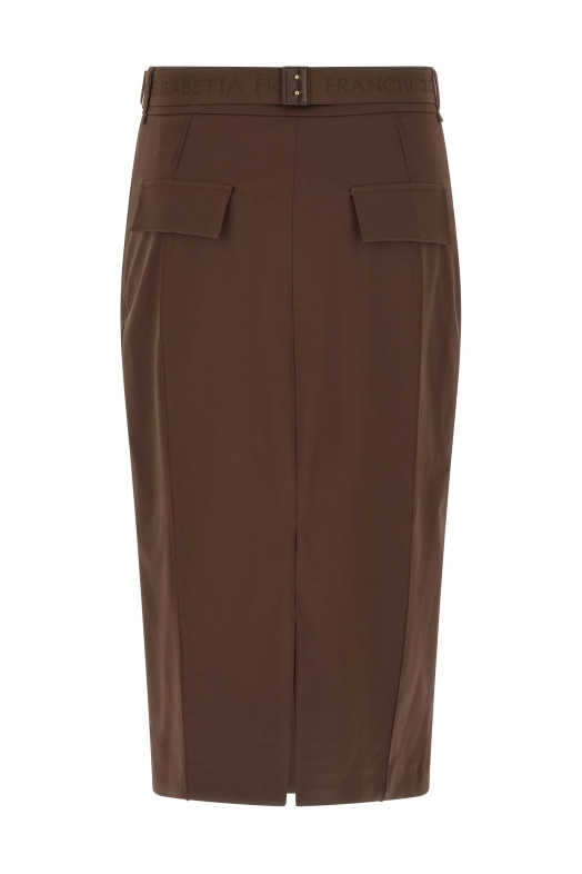 Поясная юбка Коричневый ELISABETTA FRANCHI GO15961E2644