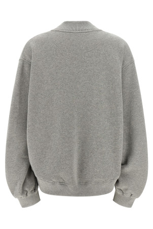 Logo embroidery sweatshirt Gray