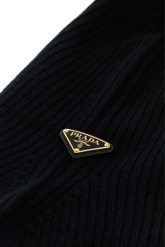 Black wool blend balaclava Black PRADA (1HC4702DZL)