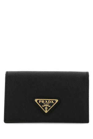 Black leather card holder Black PRADA (1MC122QHH)