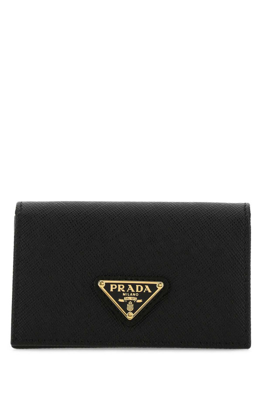 Black leather card holder Black PRADA (1MC122QHH)