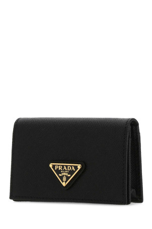 Black leather card holder Black PRADA (1MC122QHH)