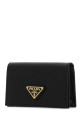 Black leather card holder Black PRADA (1MC122QHH)