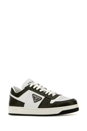 Two-tone leather Downtown sneakers PRADA (2EE364FD0013LOI)