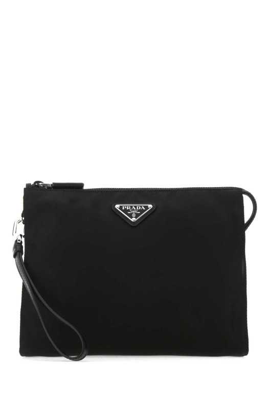 Black Re-nylon clutch Black PRADA (2NE7892DMH)