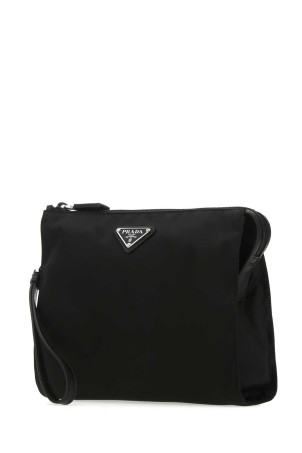 Black Re-nylon clutch Black PRADA (2NE7892DMH)