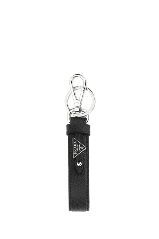 Black leather key ring Black PRADA (2PP68T053)