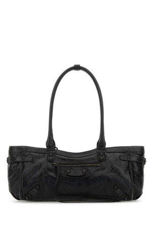 Black leather Le City East-West shoulder bag Black BALENCIAGA (8457042ABEK)