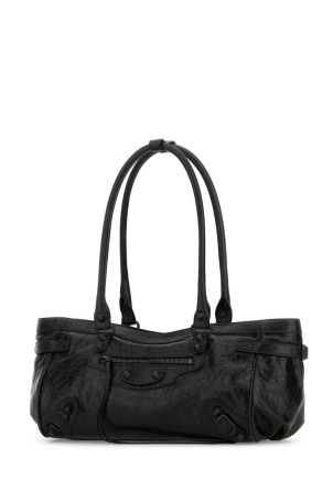Black leather Le City East-West shoulder bag Black BALENCIAGA (8457042ABEK)