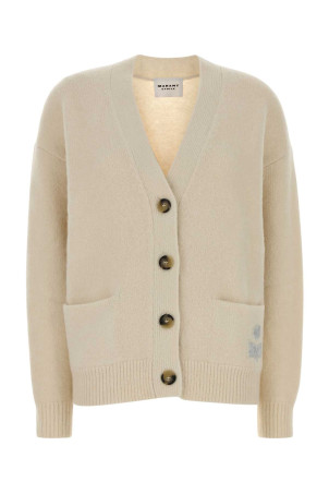 Кардиган Eborah из смеси альпаки цвета слоновой кости ISABEL MARANT ETOILE (CA0129FAD1L12E)
