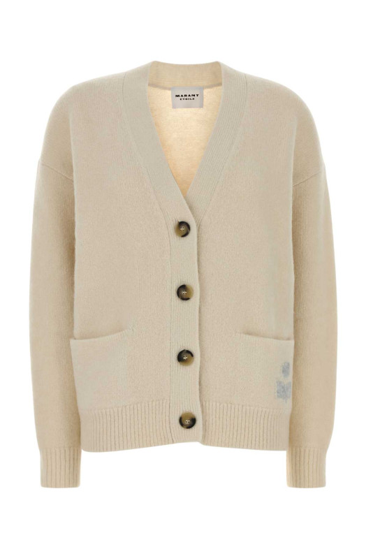 Кардиган Eborah из смеси альпаки цвета слоновой кости ISABEL MARANT ETOILE (CA0129FAD1L12E)