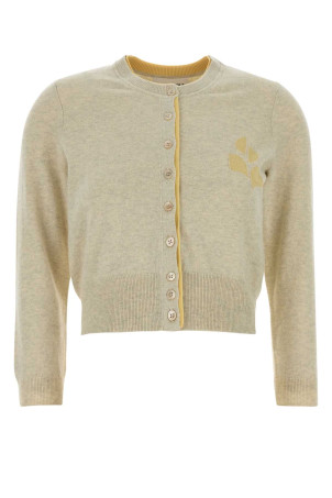 Melange light grey cotton blend Lona cardigan ISABEL MARANT ETOILE (CA0163FAD1L16E)