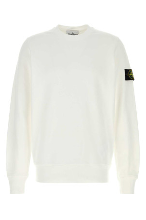 White cotton sweatshirt STONE ISLAND (L1S156100060S0051)