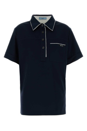 Navy blue cotton polo shirt Blue PRADA (P963NSOOO173L)