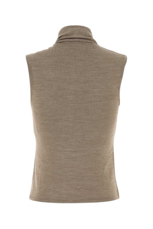 Cappuccino acrylic and wool vest LEMAIRE (TO1485LK087)