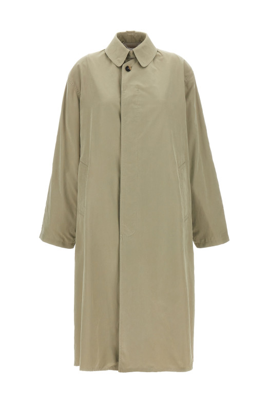 Single-breasted trench coat Green