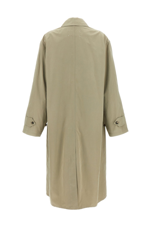 Single-breasted trench coat Green