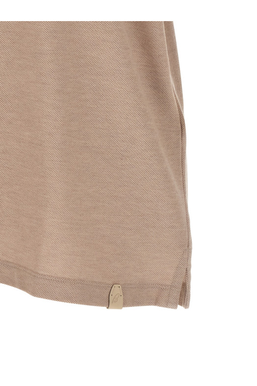 Хлопковая рубашка-поло Бежевая BRIONI UJSZ0LPA6279995