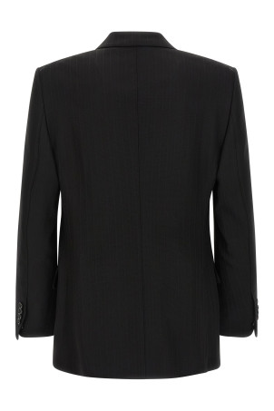 Сатиновий смугастий блейзер Чорний TOM FORD JLNP02W0114NAA