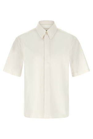 Logo embroidery shirt White