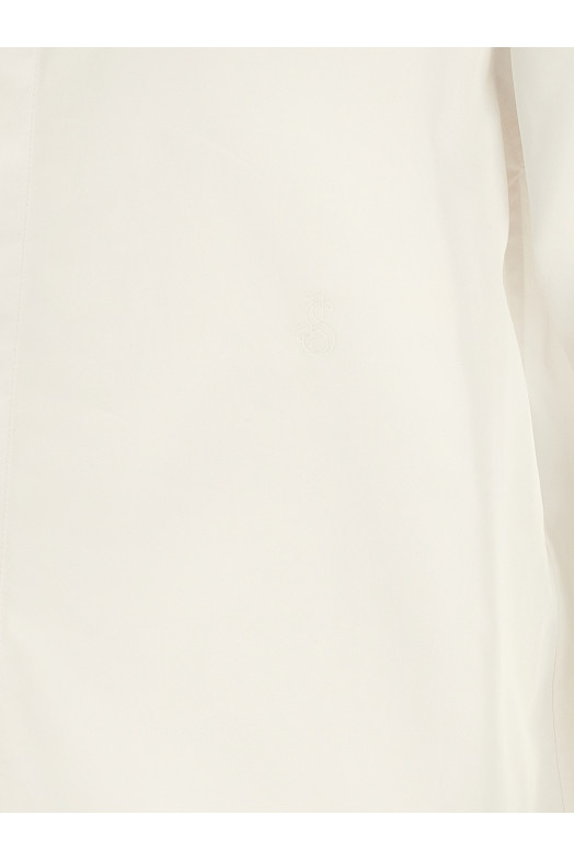 Рубашка с вышитым логотипом Белая JIL SANDER J22DL0354J45001100