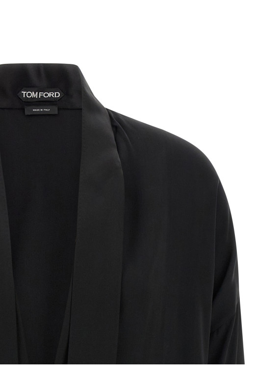 Блузка с лавальерой, черная TOM FORD CA3333FAX1507NAA