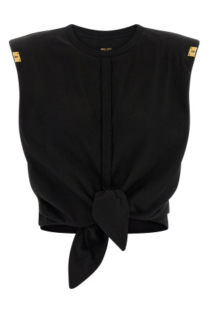 Футболка с узлом Черная ELISABETTA FRANCHI MA01161E2110