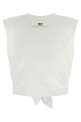 Футболка с узлом Белая ELISABETTA FRANCHI MA01161E2270