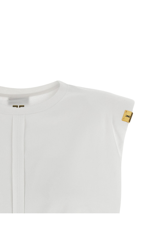 Футболка с узлом Белая ELISABETTA FRANCHI MA01161E2270